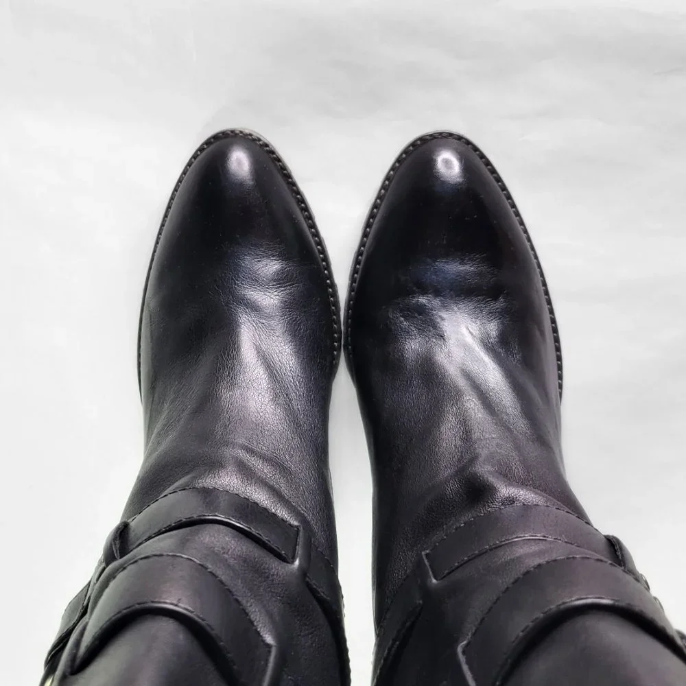 Coach Thelma Stiletto Black Mid-Calf Leather Boot Sz 10 - Picture 8 of 15